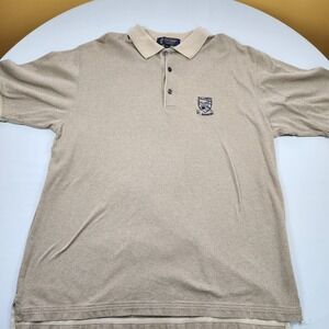 Tom Morris Old Course St. Andrews Scotland Beige/Tan Golf Polo Shirt XL